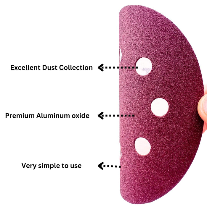 (P 120) 125mm Sanding Discs For Random Orbital Sander 8 holes