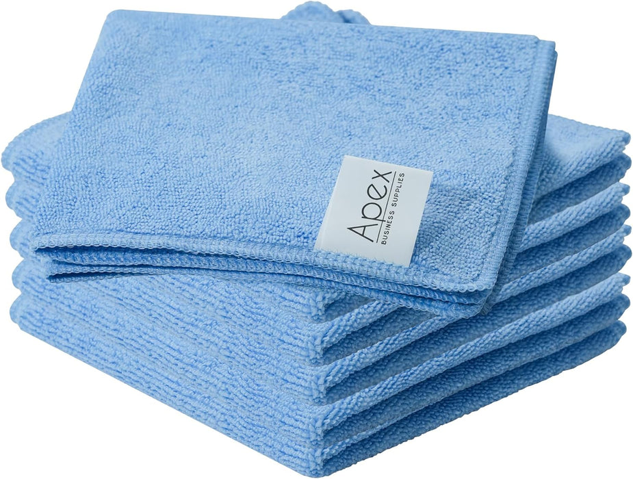 32 X 32 CM Sky Blue Microfibre Cloths Multi-Purpose Reusable Lint & Streak Free Cloths