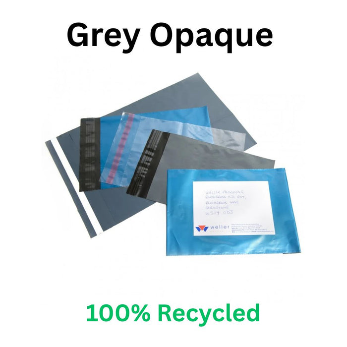 3 Layer Grey Poly Mailing Bags - Permanent Self Adhesive - 100% Recycled