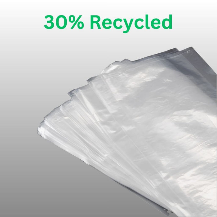 White Degradable LDPE Polythene Refuse Sacks - 30% Recycled