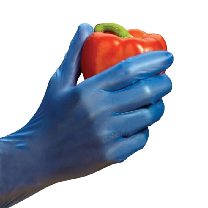 Delight - Blue Vinyl Gloves - Powder Free (Small)