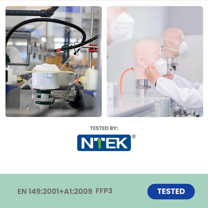 FFP3 Masks Pack of 10 With >99% Filtration Efficiency |  EU Certified | Soft And Secure Fit
