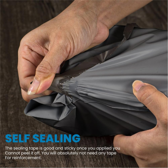 Heavy-Duty Grey Mailing Bags - Self-Seal Poly Postal Bags, Multiple Sizes Available