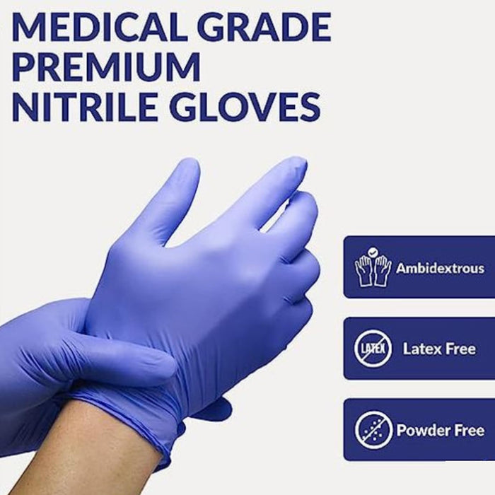 Sonic 200 - Blue Nitrile Gloves - Powder Free (Extra Large)