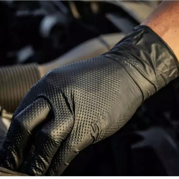 Bold Max - Black Nitrile Gloves - Powder Free (Medium)