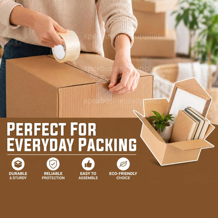 Boxes of 8x6x4 Inch Small Cardboard Boxes | Single Wall Shipping Boxes, Mailing & Postal Boxes | Strong Corrugated Packing Boxes for Moving, Storage, Royal Mail Small Parcel