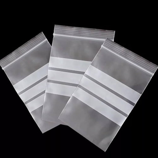 GripSeal Clear LDPE Bags with Write-On Panel - 30% Recycled | Pack of 1000