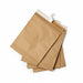 Stack of brown paper bags on a white background