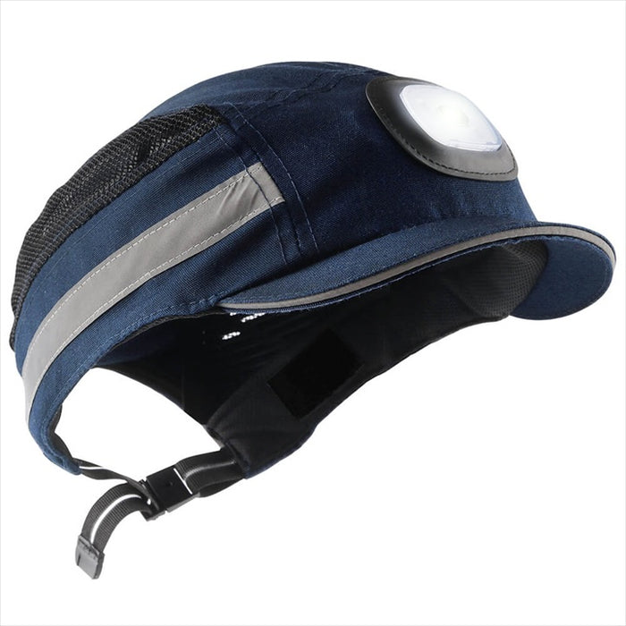 Mavrix-3 - Micro-Peak, Comfort Bump Cap with LED Light, Navy Blue
