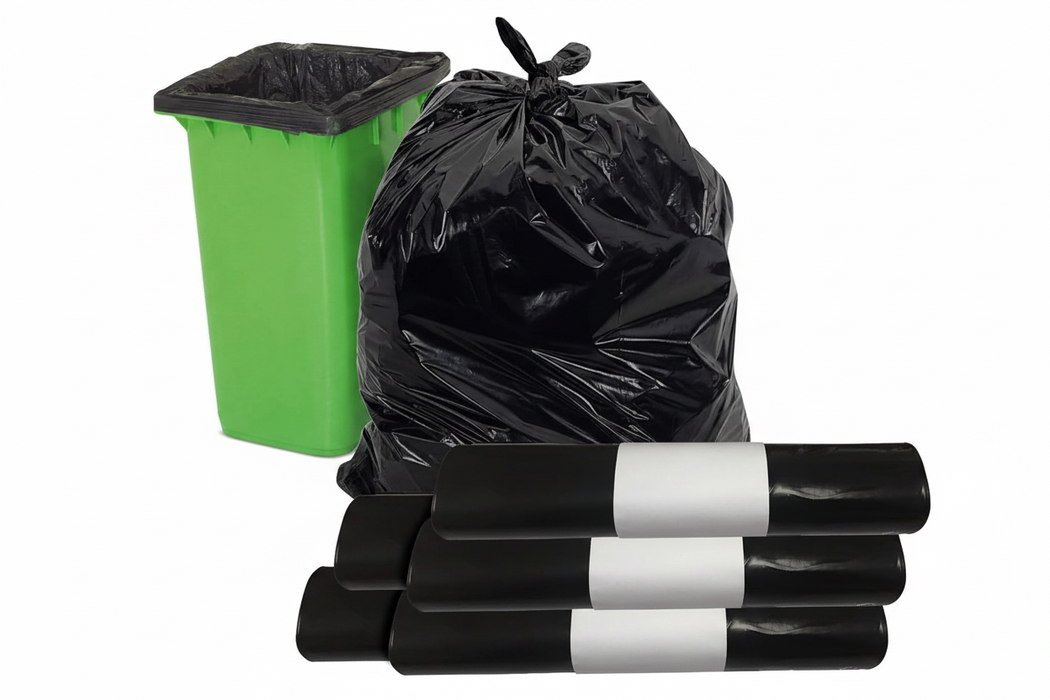 Wheelie Bin Liners LD/LLDPE Black Polythene Sacks - 100% Recycled