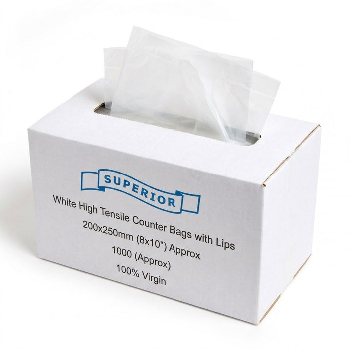 "Superior" Boxed HD Counter Bags (Butcher) - 100% Virgin