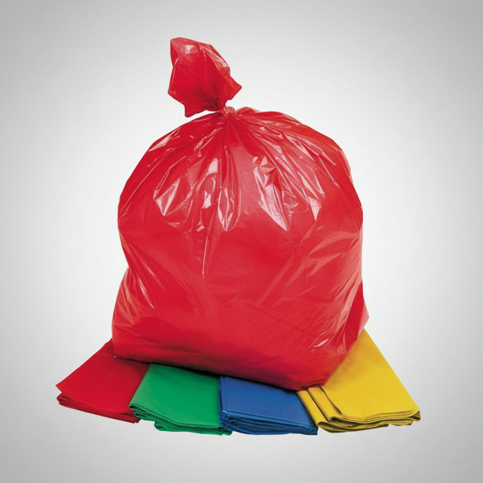 Coloured Recycled LDPE Polythene Refuse Sacks - 100% Recycled