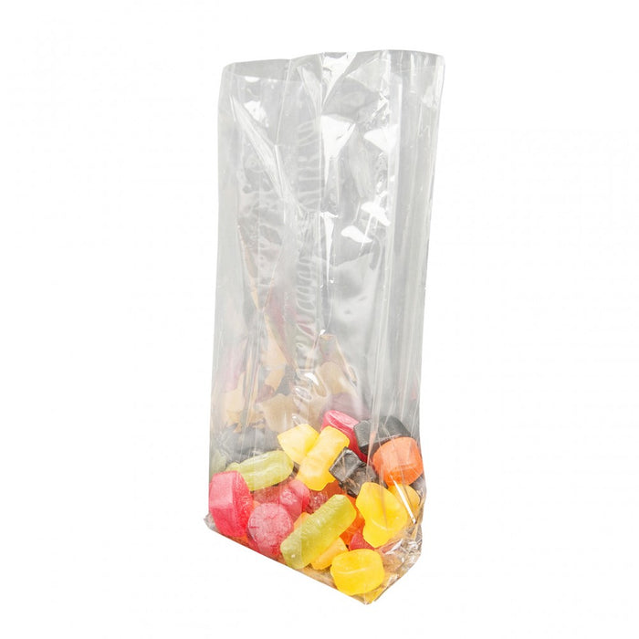 Cellophane Side Gusseted Film Bags - Heat Sealed