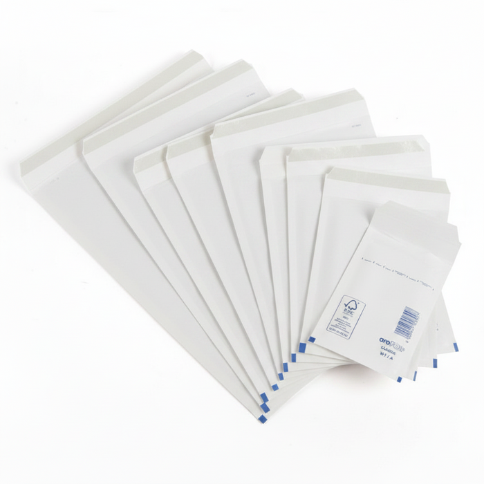 White Self Adhesive Postal Bags - 30% Recycled