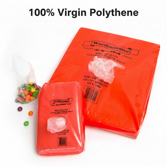 Polythene Bags - Worthminster Extra (LLB) - 100% Virgin