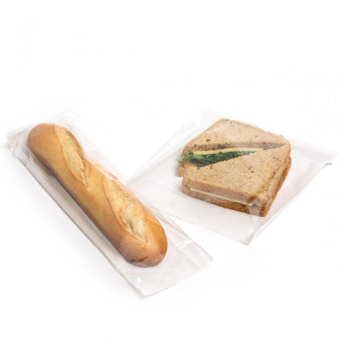 Film Fronted Paper Bags - Clear Polypropylene Front, White Back
