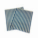 Striped Blue and White Bleached Kraft Paper Bags