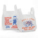 Printed High Density White Polythene Vest Carriers - 30% Recycled