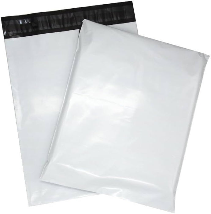 3 Layer White Poly Mailing Bags - Permanent Self Adhesive - 30% Recycled